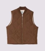 Stussy Insulated Vest Brown Back