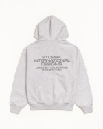 Stussy International Designs Zip Hoodie Ash Heather Back