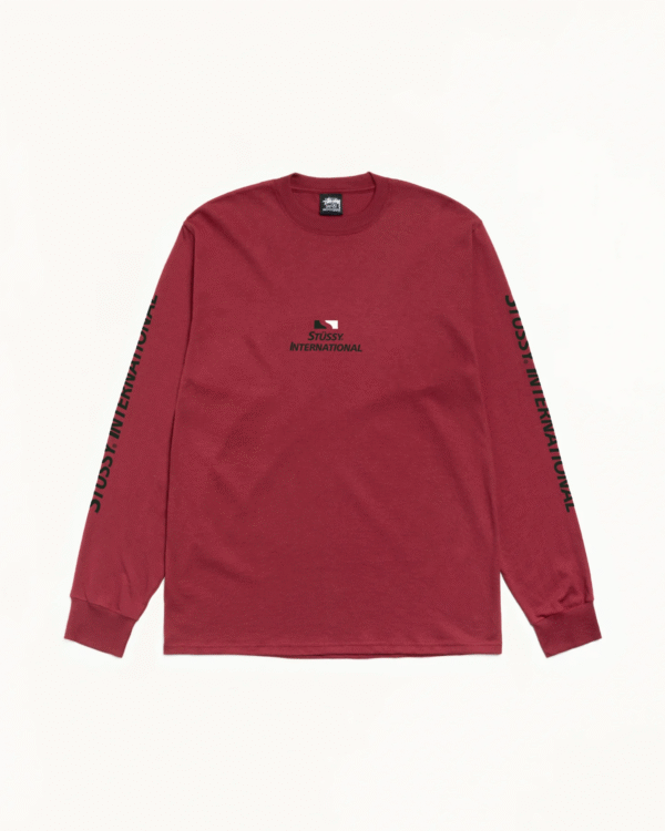 Stussy International Ls Tee Sweatshirt Maroon