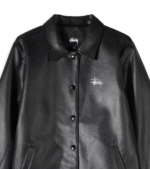 Stüssy Leather Finish Coach Jacket Front