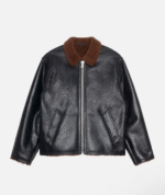Stussy Leather Shearling Jacket