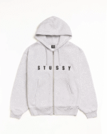 Stussy Lens Zip Hoodie Ash Heather