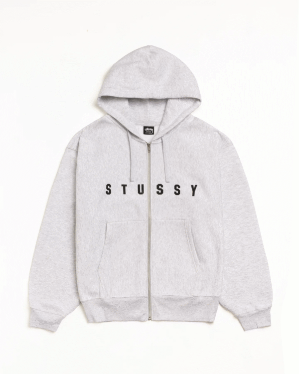 Stussy Lens Zip Hoodie Ash Heather