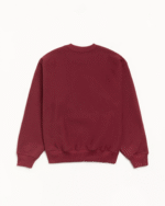 Stussy Long Range Crew Sweatshirt Maroon Back