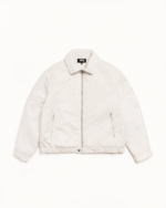 Stussy Pile Lined Zip Jacket White