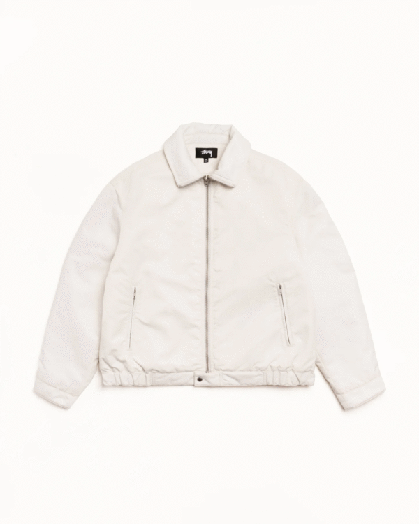 Stussy Pile Lined Zip Jacket White