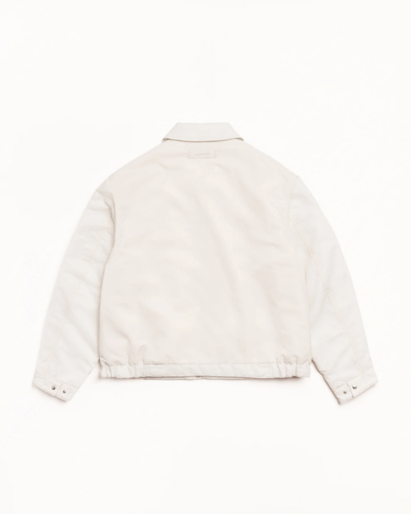 Stussy Pile Lined Zip Jacket White Back