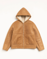 Stussy Shearling Hooded Jacket Tan