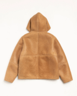 Stussy Shearling Hooded Jacket Tan Back