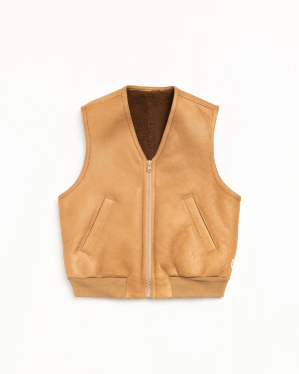 Stussy Shearling Vest Tan