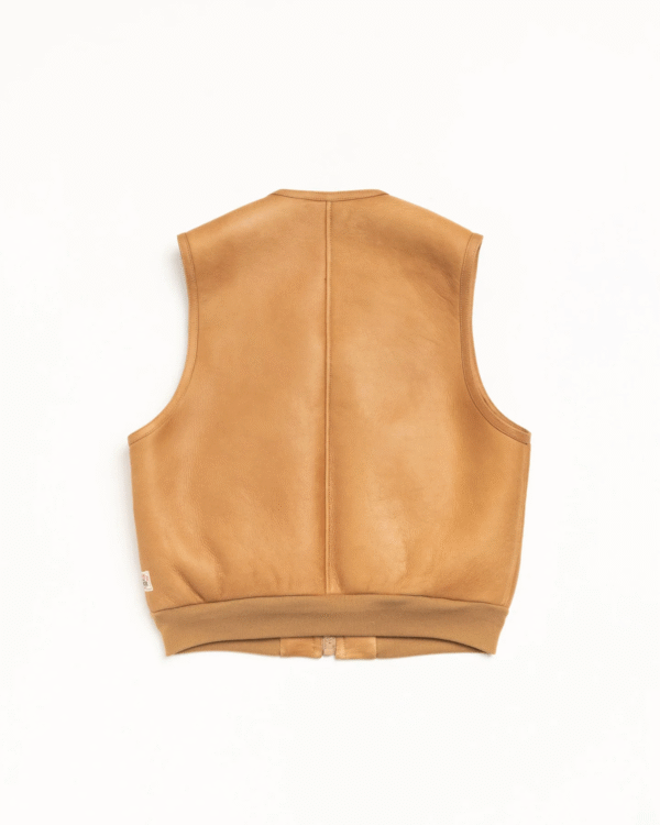 Stussy Shearling Vest Tan Back