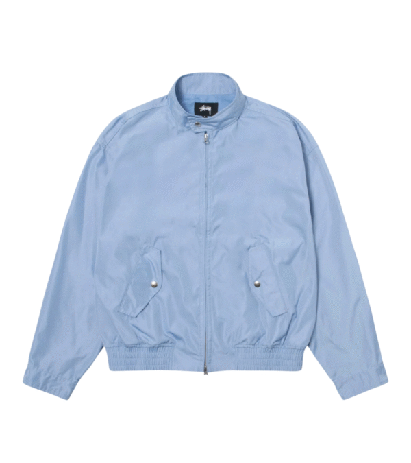 Stussy Surf Team Relaxed Polyester Harrington Jacket Light Blue