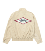 Stussy Surf Team Relaxed Polyester Harrington Jacket Light Sand Back