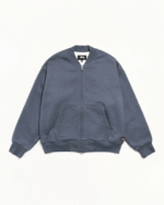 Stussy Thermal Lined Fleece Bomber Jacket Blue