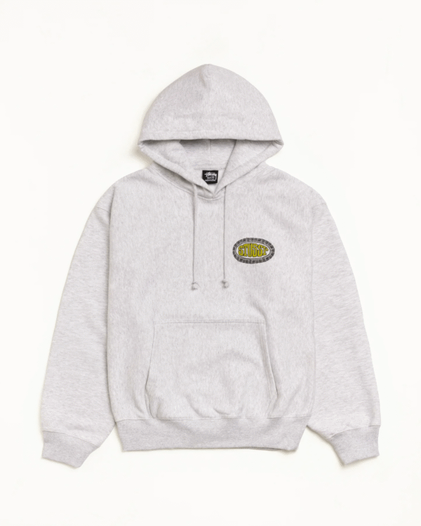 Stussy Tile Oval Hoodie Ash Heather
