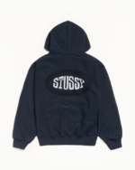 Stussy Tile Oval Hoodie Navy Back