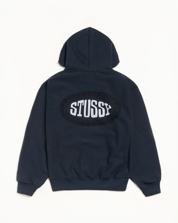 Stussy Tile Oval Hoodie Navy Back