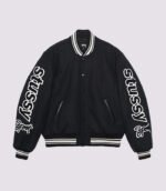 Stussy Varsity Sports Jacket Black