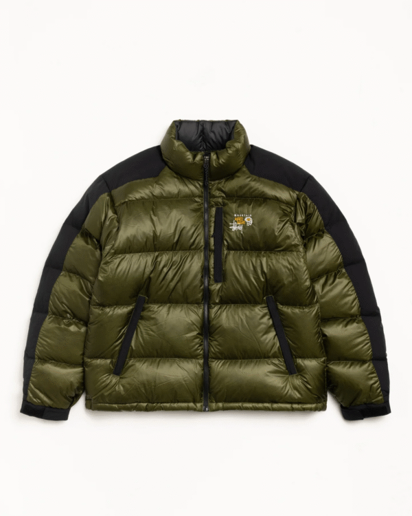 Stussy and Mountain Hardwear Subzero Down Puffer Jacket Dark Army