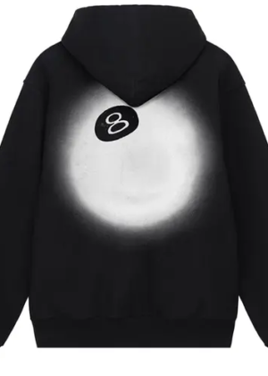 Stussy 8 Ball Fade Hoodie Black Back