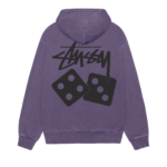 Stussy Dice Hoodie Pigment Dyed Purple Back