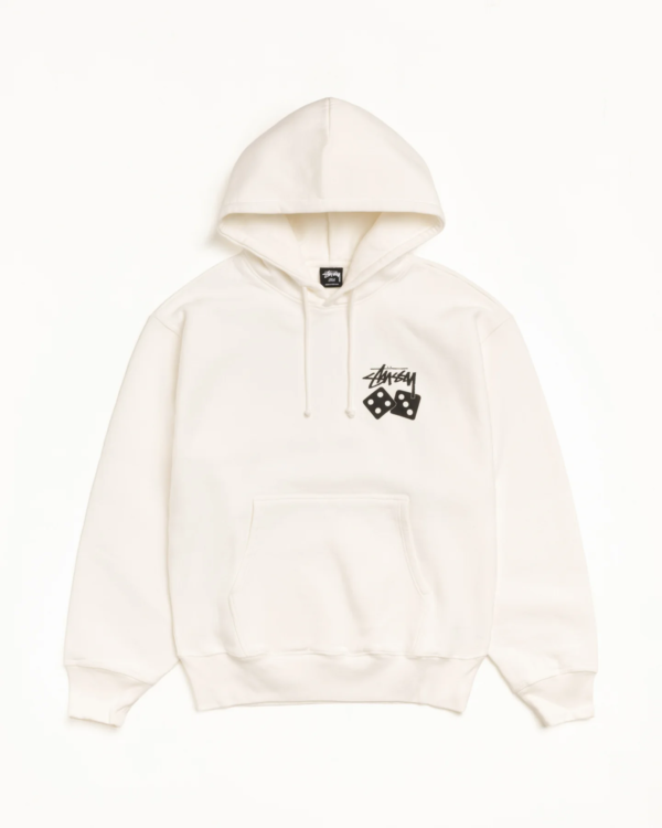 Stussy Dice Hoodie Pigment Dyed White