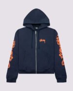 Stussy Dragons Zip Hoodie Navy