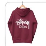 Stussy London Hoodie Maroon