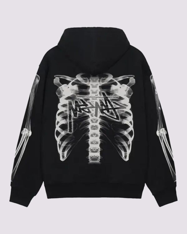 Stussy Rib Cage Zip Hoodie Back