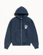 Navy Stussy Zip Up Hoodie