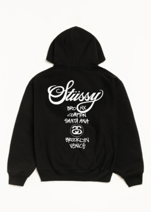 Stussy World Tour Hoodie Black