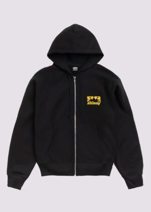 Box Crown Stussy Zip Up Hoodie