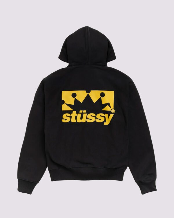 Box Crown Stussy Zip Up Hoodie Back