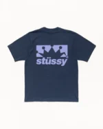 Stussy Crown Tee Navy Back