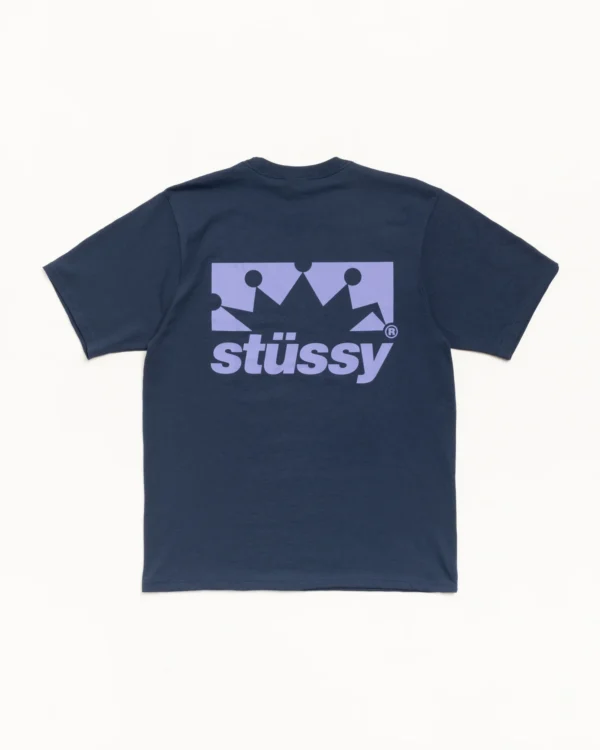 Stussy Crown Tee Navy Back