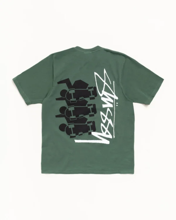Stussy Skate Stack Tee Green Back
