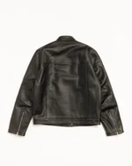 stussy Cafe Racer Leather Jacket Back